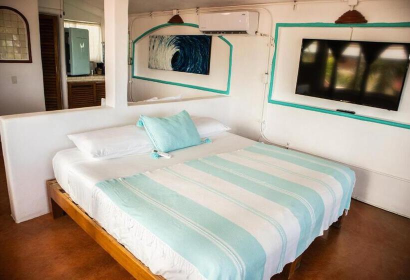 غرفة قياسية مطلّة علي البحر مزوَّدة بشُرفة, Sayulita Central