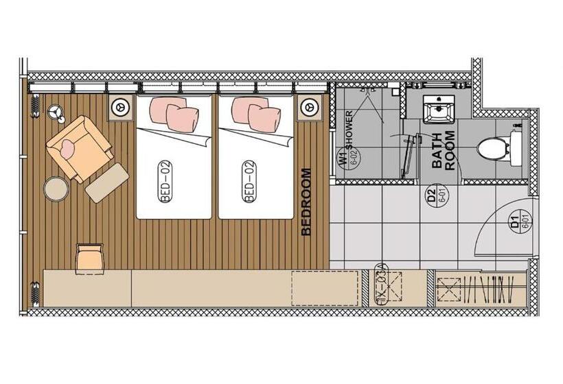 Номер Deluxe, The Park Nine Hotel Suvarnabhumi