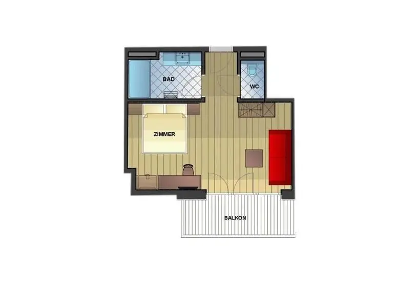 バルコニー付きデラックスルーム, Appartement Pension Kendlbacher