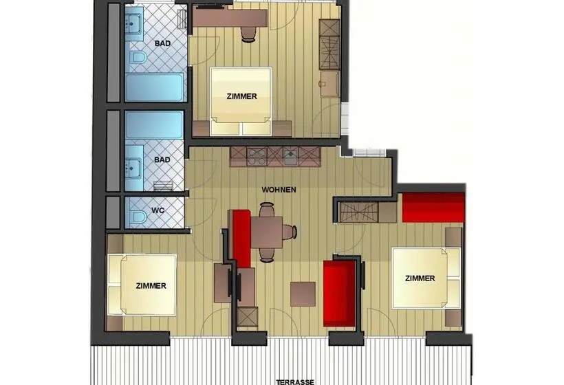 3ベッドルームアパートメント, Appartement Pension Kendlbacher