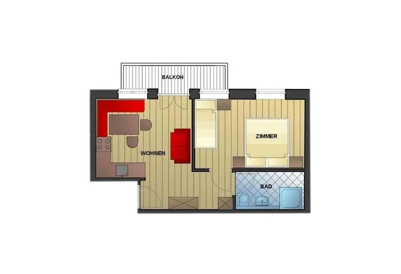 1ベッドルームアパートメント, Appartement Pension Kendlbacher