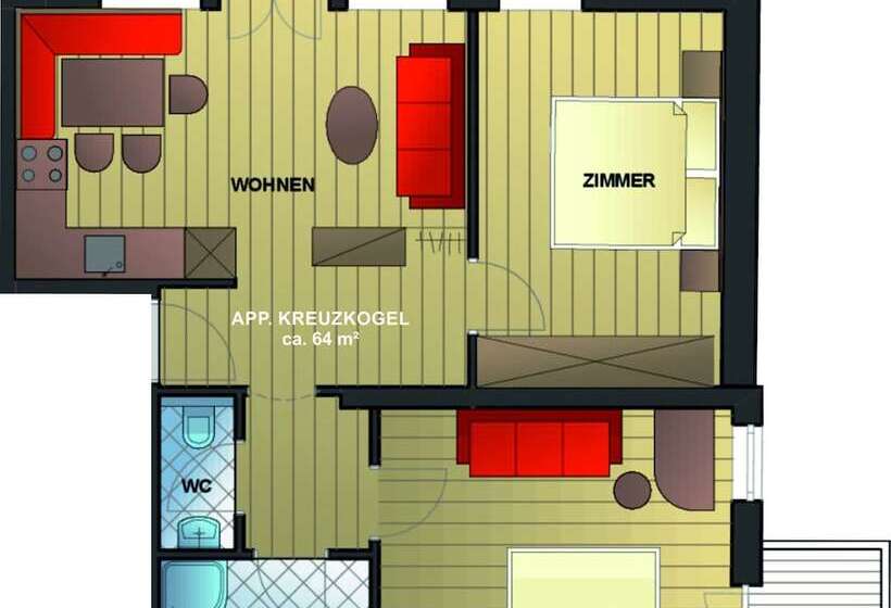 דירת שני חדרים, Appartement Pension Kendlbacher