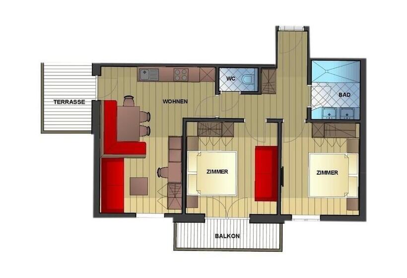 آپارتمان 2 خوابه, Appartement Pension Kendlbacher