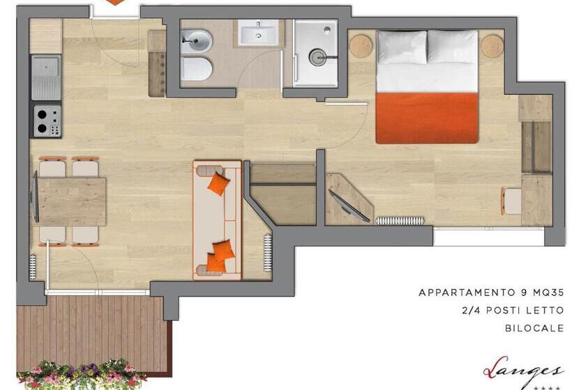 شقة غرفة واحدة, Residence Langes