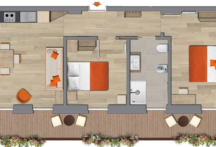 شقة غرفتين, Residence Langes