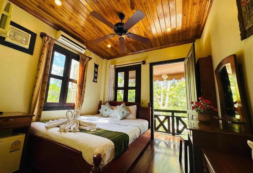 חדר דלוקס עם מרפסת, Anisa Mekong Riverside Villa