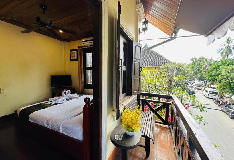 חדר דלוקס עם מרפסת, Anisa Mekong Riverside Villa