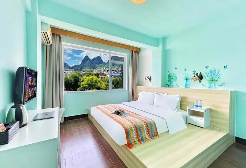 スタンダードルーム, Yangshuo Singing River Climbers House 阳朔八月客栈 原江缘攀岩客栈