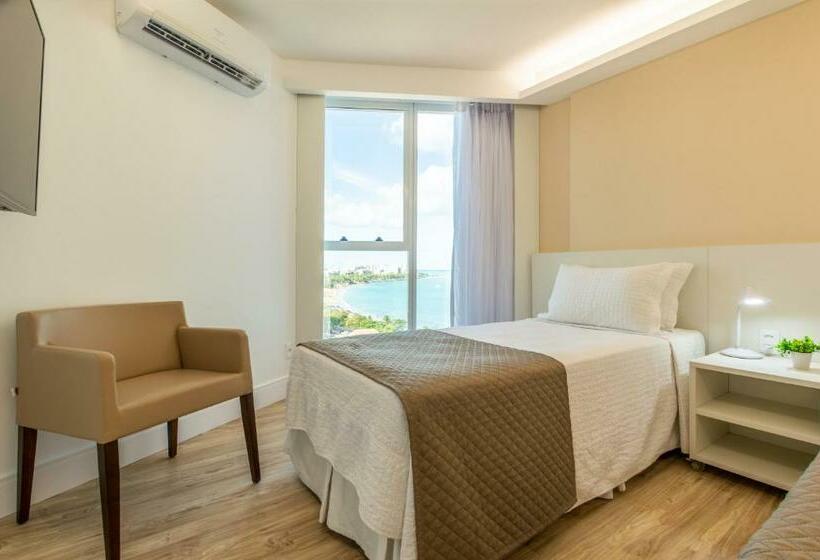 غرفة بريميوم إطلالة جانبية على البحر, Brisa Suítes Pajuçara