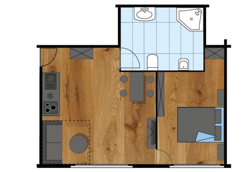 شقة غرفة واحدة, Wachtler Dolomite Apartments