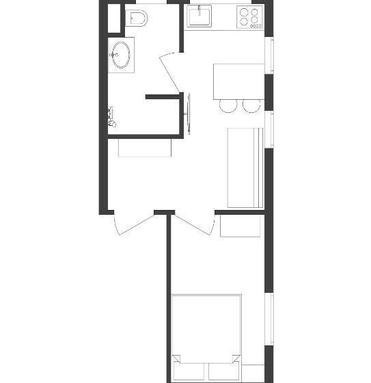 Апартаменты 1 Спальня, Apartman Diófa