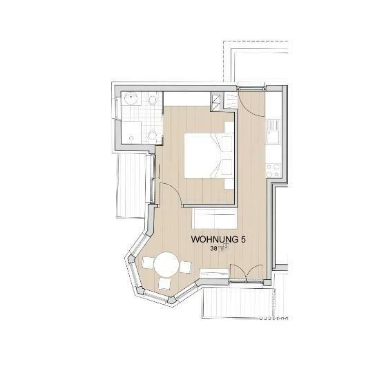 침실 1개 발코니 아파트, Aparthotel Abiná Lana Höhe