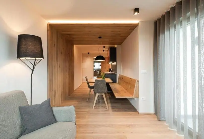 آپارتمان 1 خوابه با تراس, Aparthotel Abiná Lana Höhe