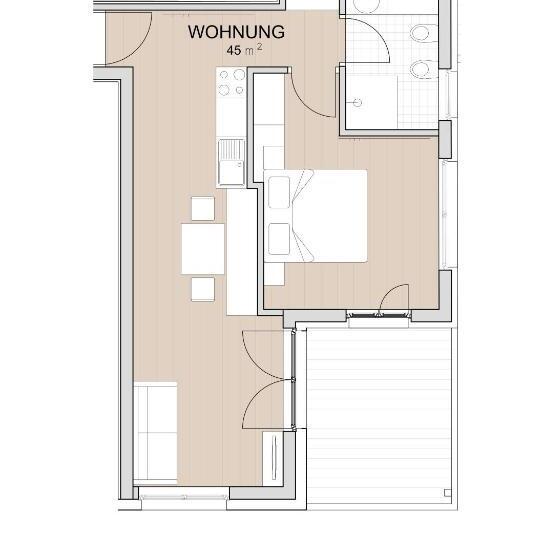 침실 1개 테라스 아파트, Aparthotel Abiná Lana Höhe