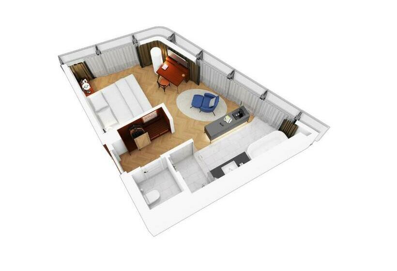 اتاق لوکس با تخت بزرگ, Andaz Vienna Am Belvedere, By Hyatt