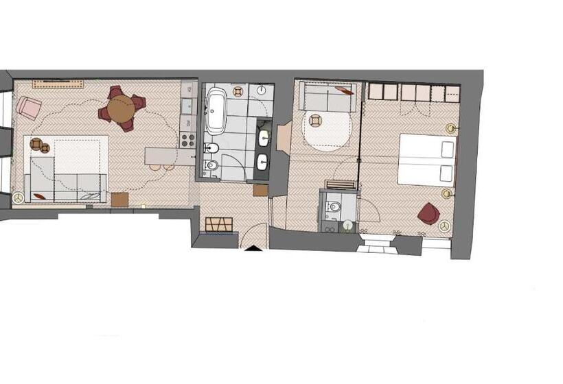 Апартаменты 2 Спальни, Kuntino Suites