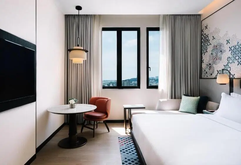 キングサイズベッド、シティビューデラックスルーム, Iconic Marjorie Hotel, Penang, A Tribute Portfolio