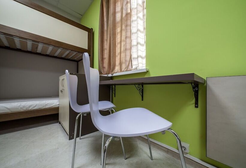 تختخواب در اتاق مشترک, Ostriv Hostel