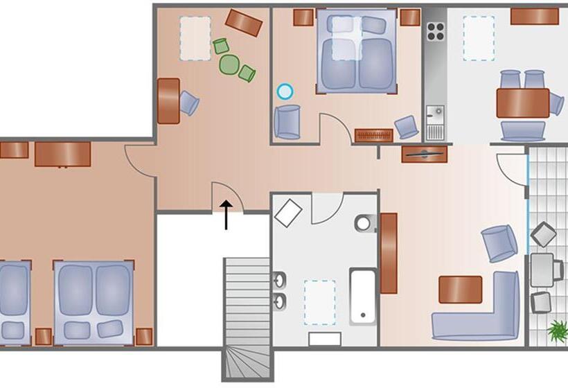 Апартаменты 1 Спальня, Landhaus Lederer