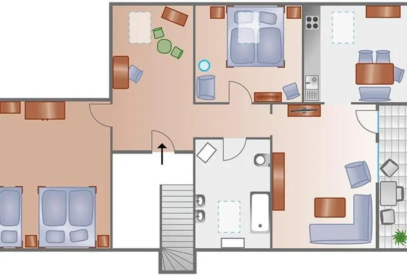 １ベッドルームアパートメント, Landhaus Lederer