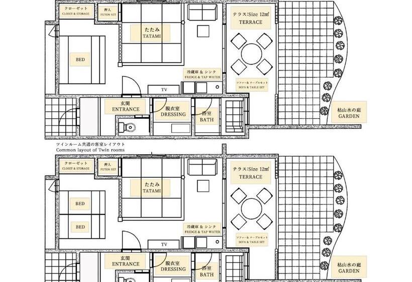 غرفة قياسية مطلة على الجبل, Hananoyado Yumefuji