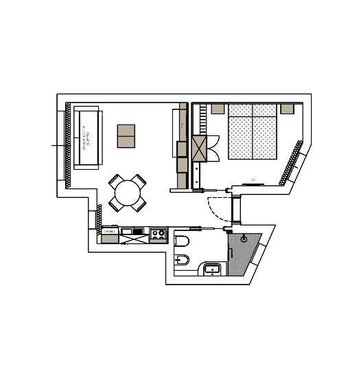 شقة غرفة واحدة, Costa Verde Natura