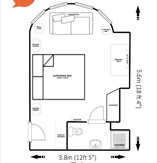 キングサイズベッドのスーペリアルーム, Pembroke Bed & Breakfast