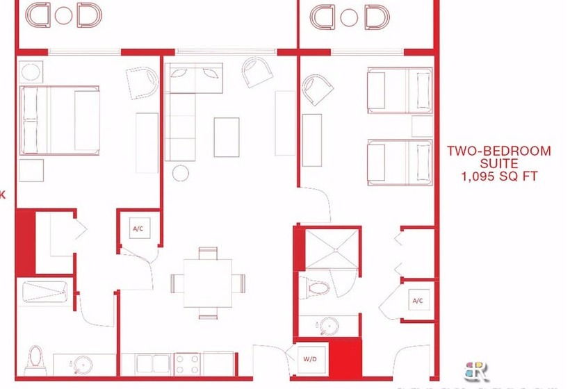 ２ベッドルームアパートメント, Bwalk Resort Rentals