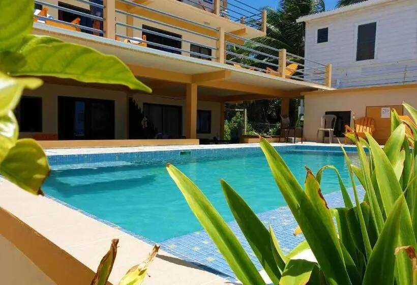 اتاق استاندارد چهار تخته با چشم‌انداز دریا, Beach Side Condos Caye Caulker By Ccvh