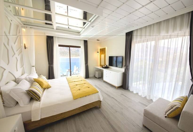 חדר דלוקס נוף לים, Suna Sun Hotel   Adult Only