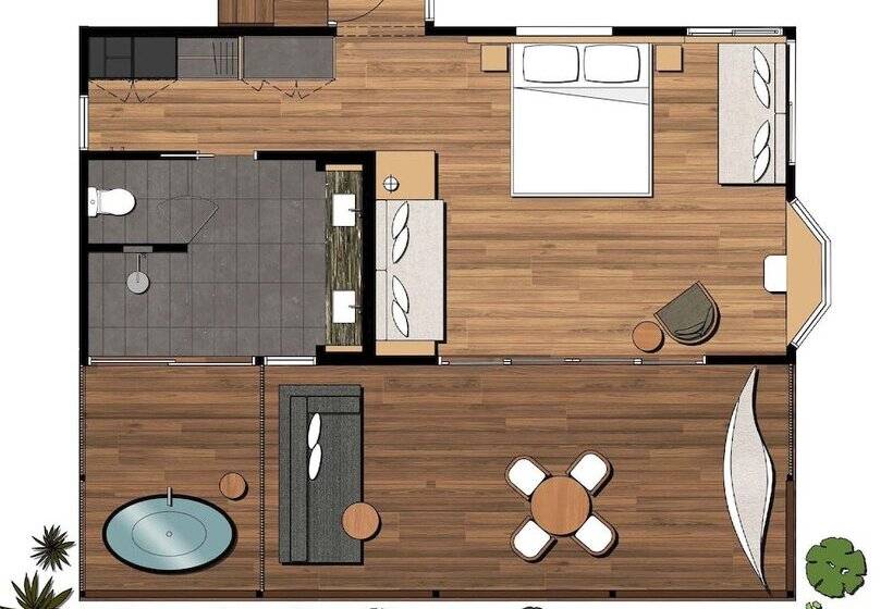 1ベッドルームハウス, Silky Oaks Lodge