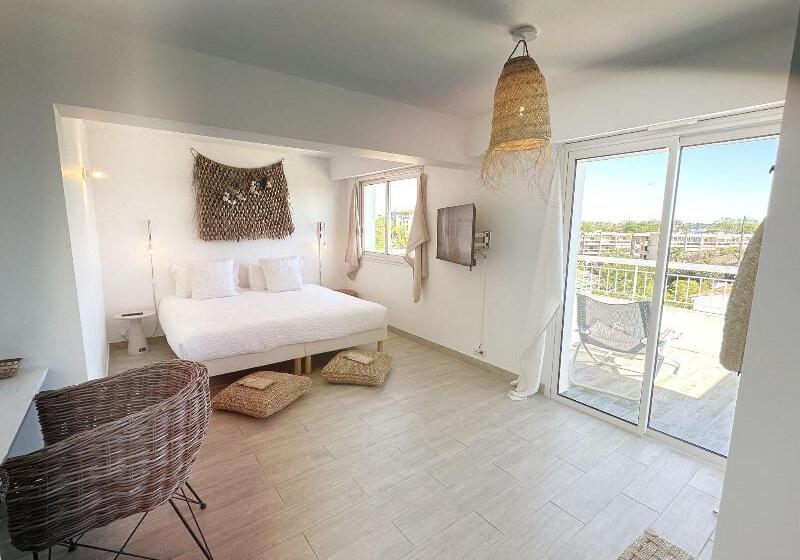 带露台的豪华间, Blanc Sable