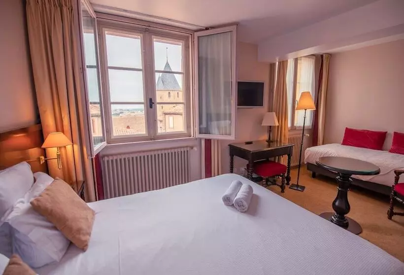 スーペリアトリプルルーム, Hôtel Le Donjon   Cœur De La Cité Médiévale