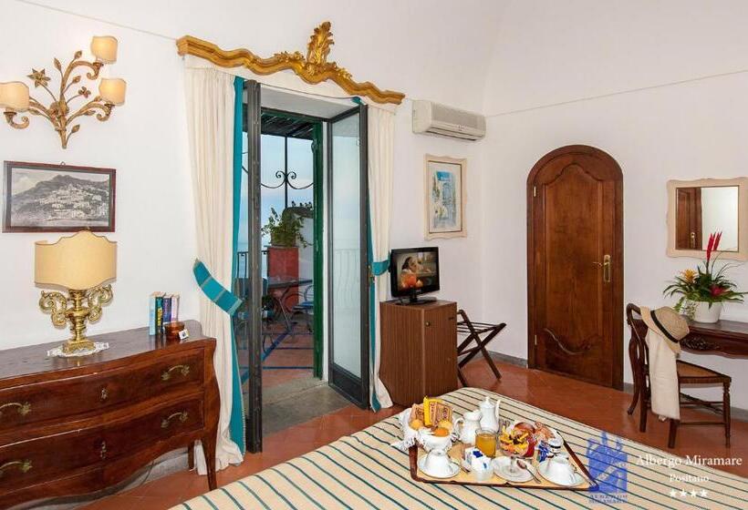 Camera Superiore Vista Mare, Albergo Miramare Positano