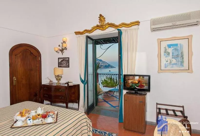اتاق سوپریور با چشمانداز دریا, Albergo Miramare Positano