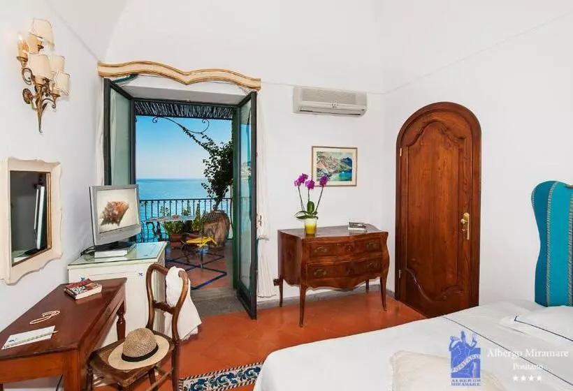 اتاق استاندارد با چشمانداز دریا, Albergo Miramare Positano