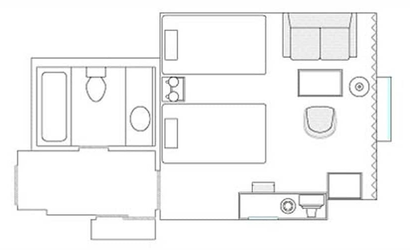 带海景的标准房, Aomori