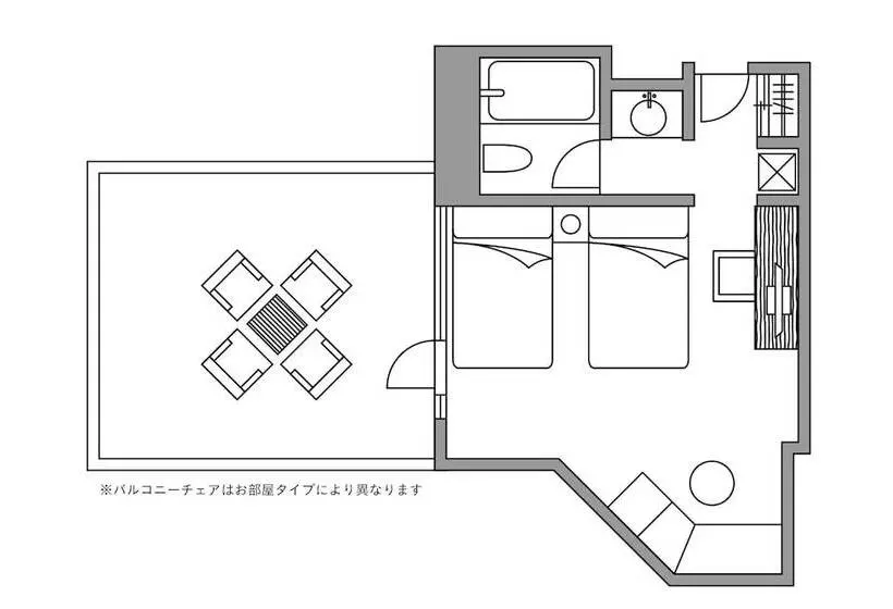 バルコニー付きスタンダードルーム, The Luigans Spa And Resort