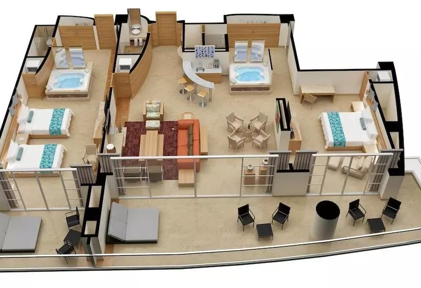 プレシデンシャルスイート２ベッドルーム, Beach Palace Family Resort & Spa All Inclusive