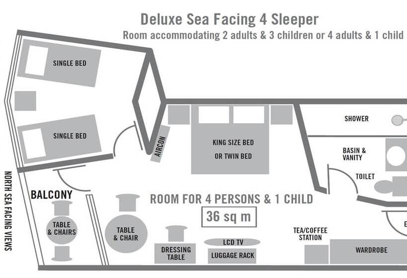 Четырехместный Номер Deluxe, Blue Waters