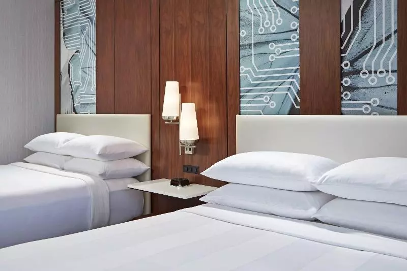 اتاق استاندارد با تخت دو نفره بزرگ, San Mateo Marriott San Francisco Airport