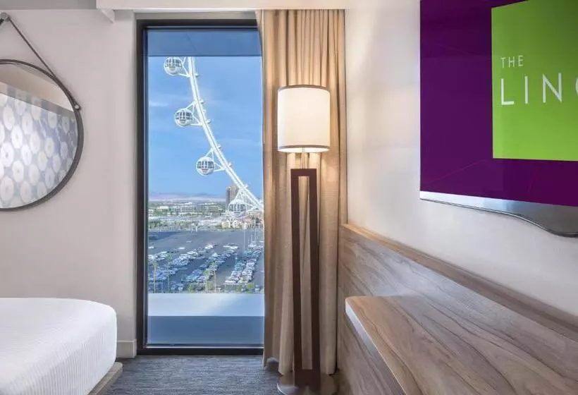 اتاق دلوکس با تخت کینگ و چشم‌انداز شهر, The Linq Hotel + Experience
