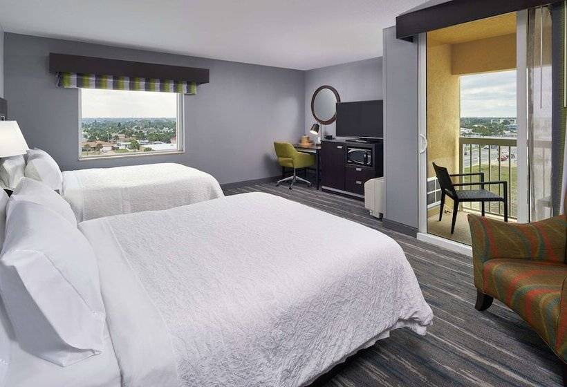 غرفه قياسيه سريرين مزدوجين, Hampton Inn Daytona Beach/beachfront