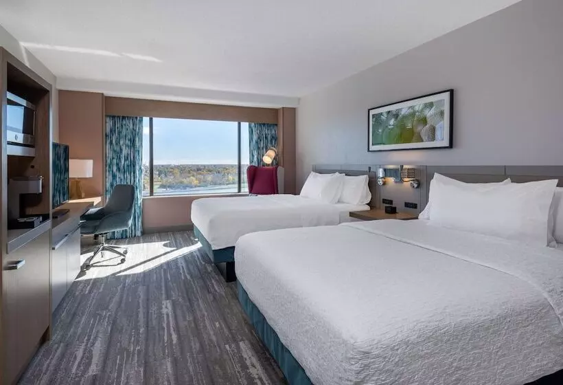 ２ダブルベッドのスタンダードルーム, Hilton Garden Inn Toledo Downtown