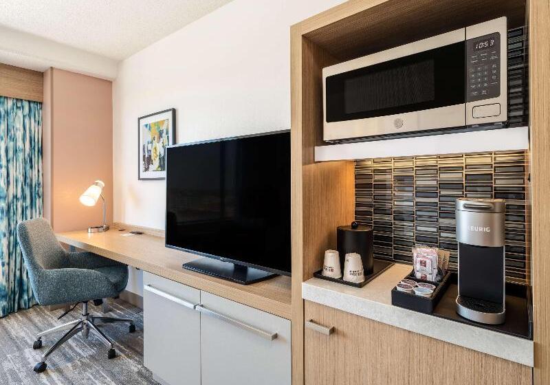 キングサイズベッドのスタンダードルーム, Hilton Garden Inn Toledo Downtown