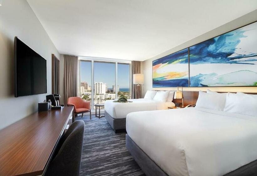 带2个双人床的标准工作室, B Ocean Resort Fort Lauderdale Beach