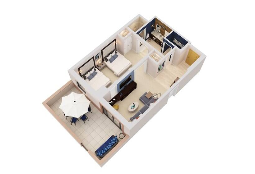 スイート, The Waterfront Beach Resort, A Hilton