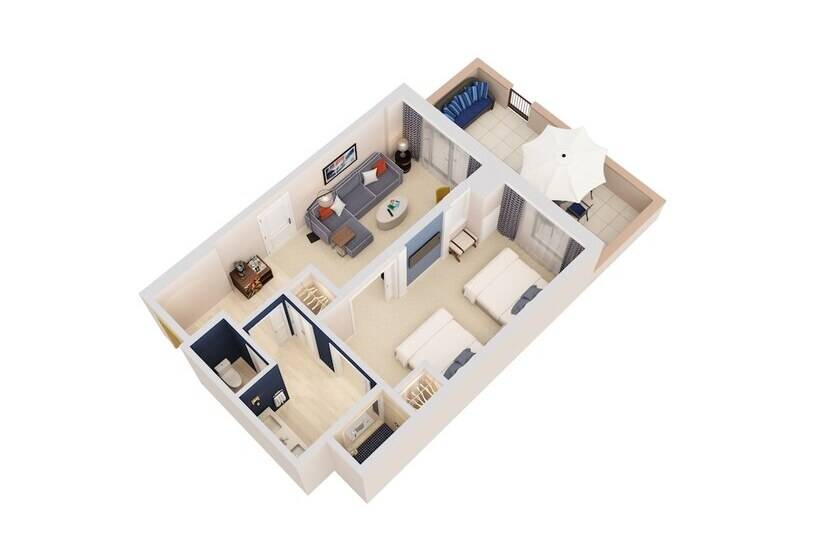 スイート, The Waterfront Beach Resort, A Hilton