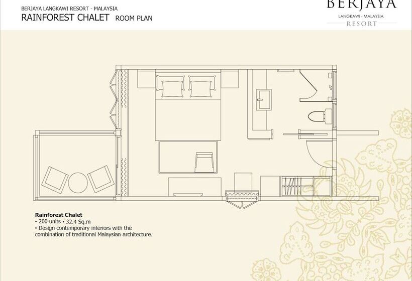 Шале 1 Спальня, Berjaya Langkawi Resort