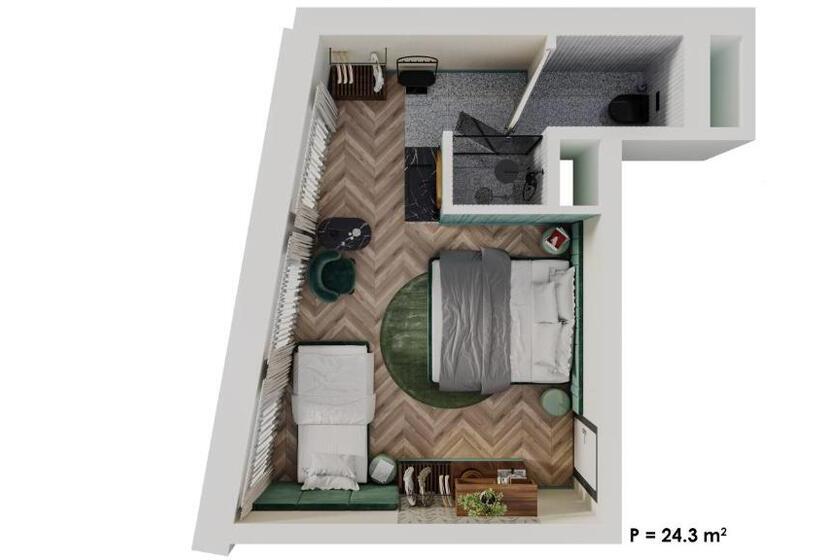 غرفة قياسية ثلاثية, The Highlander Amsterdam